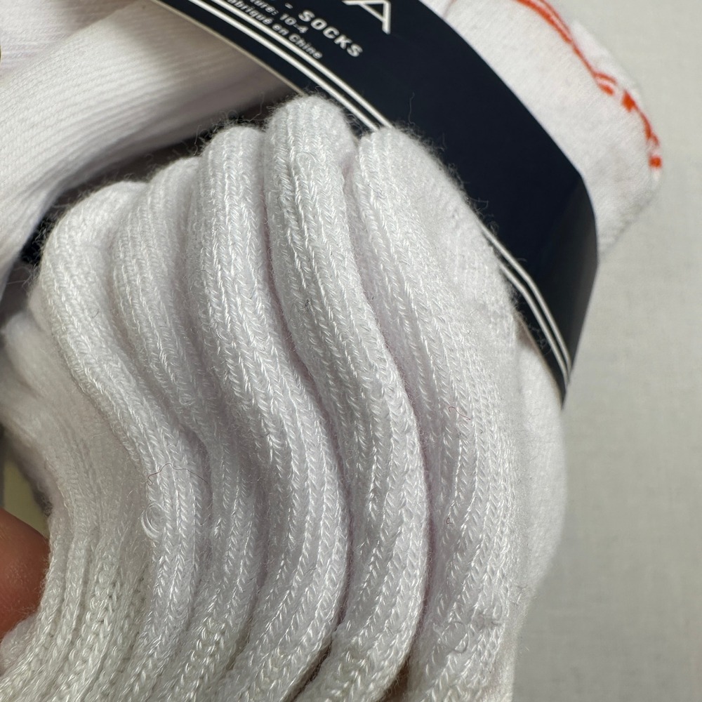 Nautica 10 Pair Low Cut Socks Cotton Blend Cushion White Kids 10-4 - Picture 7 of 8